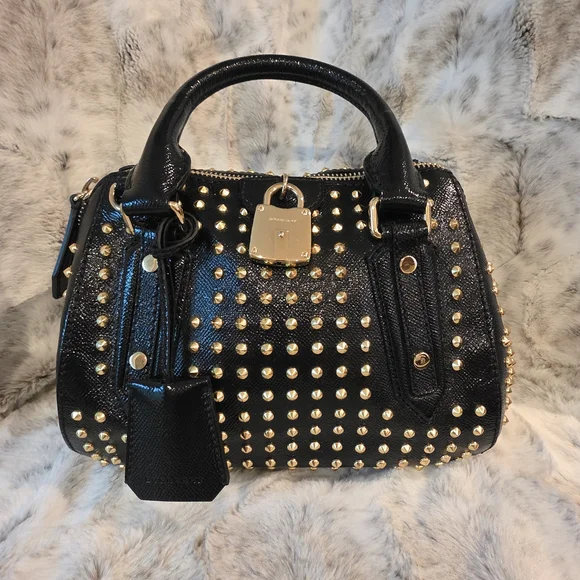 LIMITED EDITION Burberry Prorsum Blaze Studded Bowling Bag Satchel - Picture 1 of 16